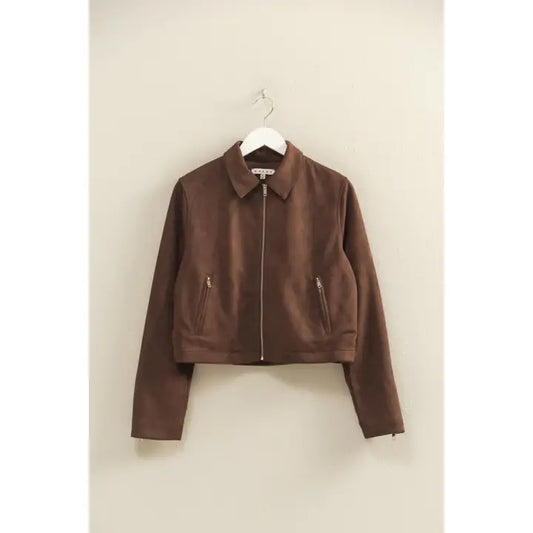 Faux Suede Jacket