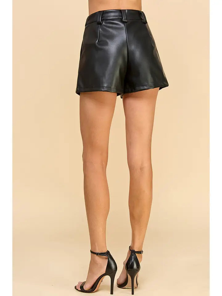 Vegan Leather Shorts