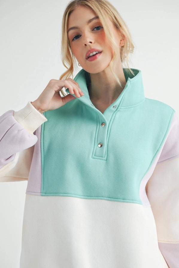 Geo Colorblock Pullover