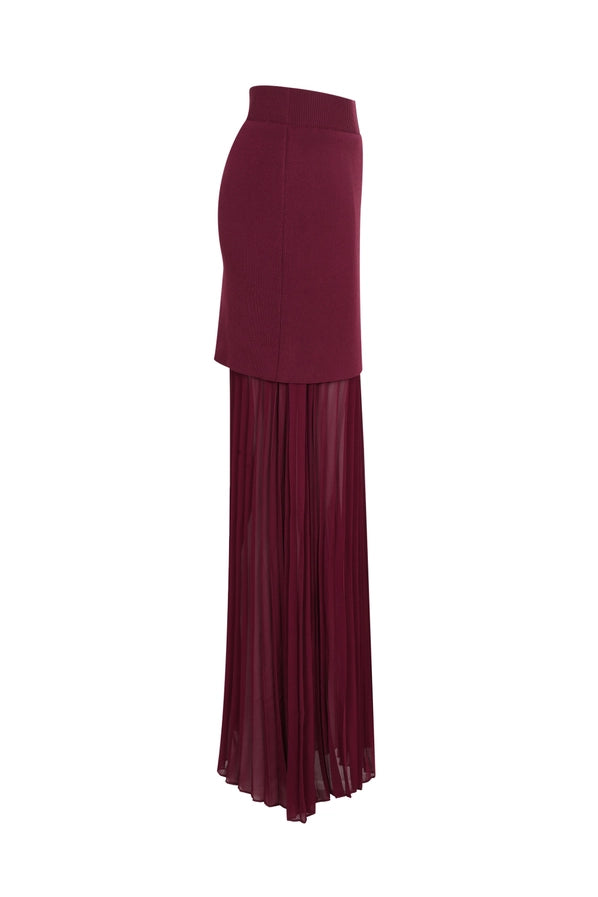 Chiffon Knit Mix Skirt (Pre-Order ships 10/9)