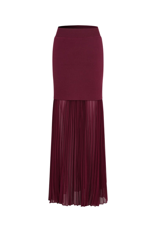 Chiffon Knit Mix Skirt (Pre-Order ships 10/9)