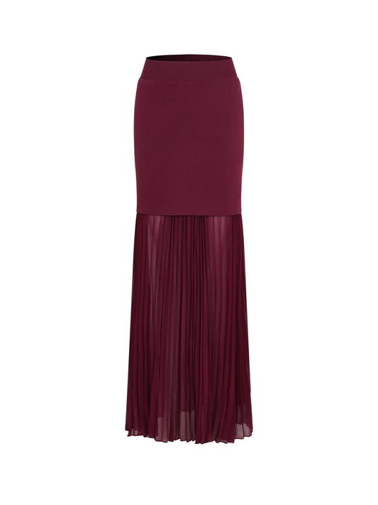 Chiffon Knit Mix Skirt