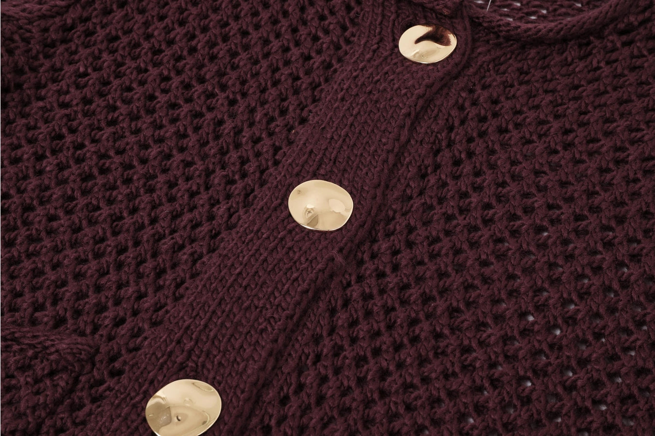 Crochet Knit Cardigan with Pockets