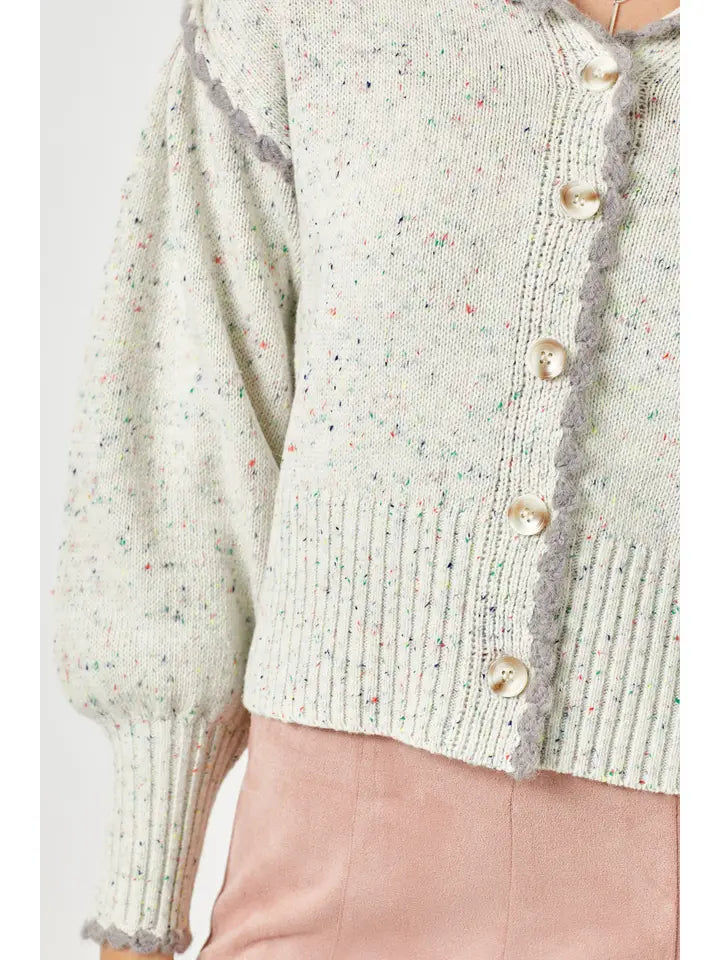 Puff Sleeve Cardigan