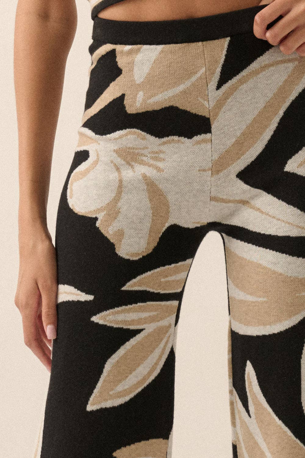 Floral Jacquard Knit Set
