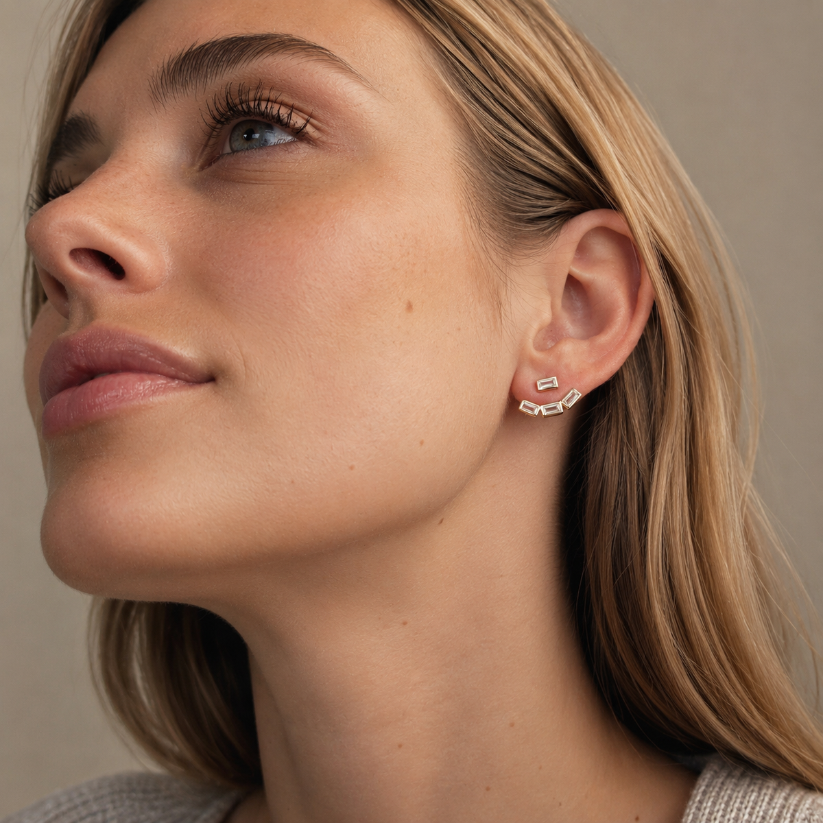 Baguette Jacket Earrings