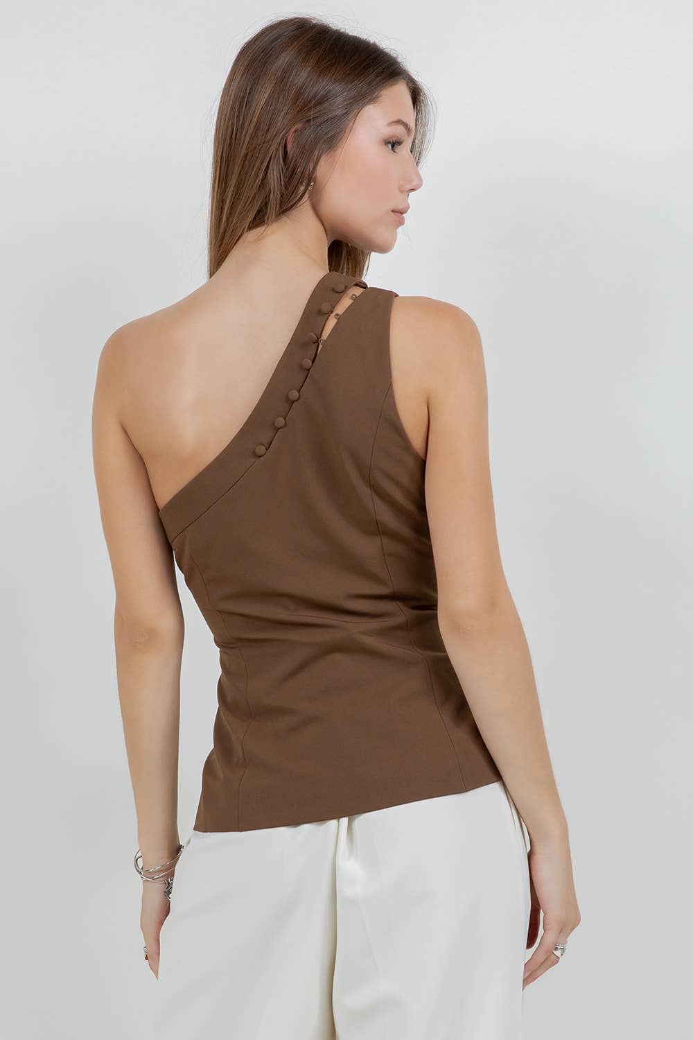 Structured One Shoulder Top