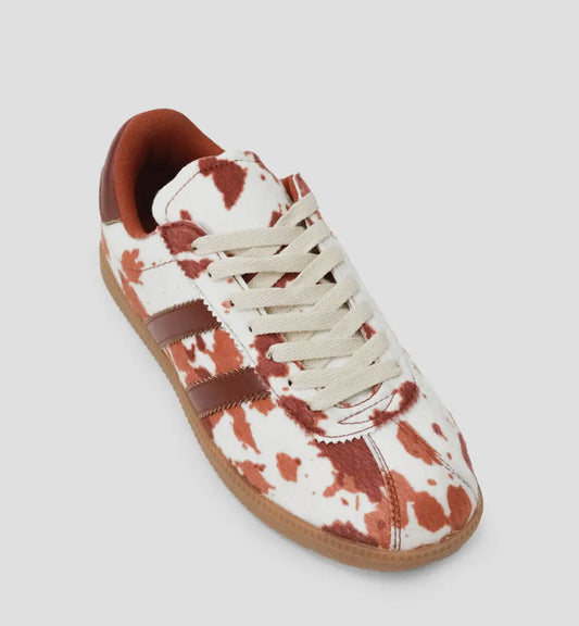 Cow Print Tennis Shoes