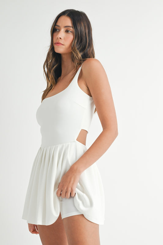 Soft Scuba Back Cut Out Romper Soft Scuba Back Cut Out Romper