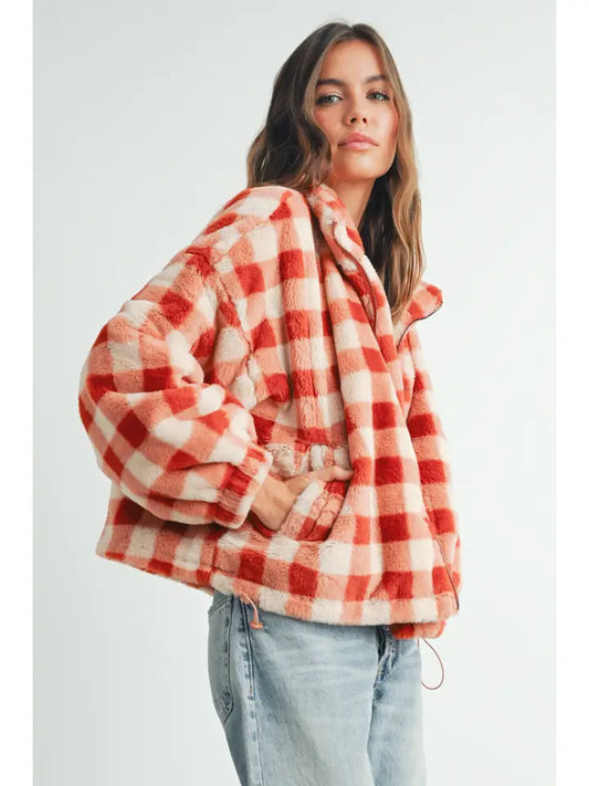 Fall Winter Checker Teddy