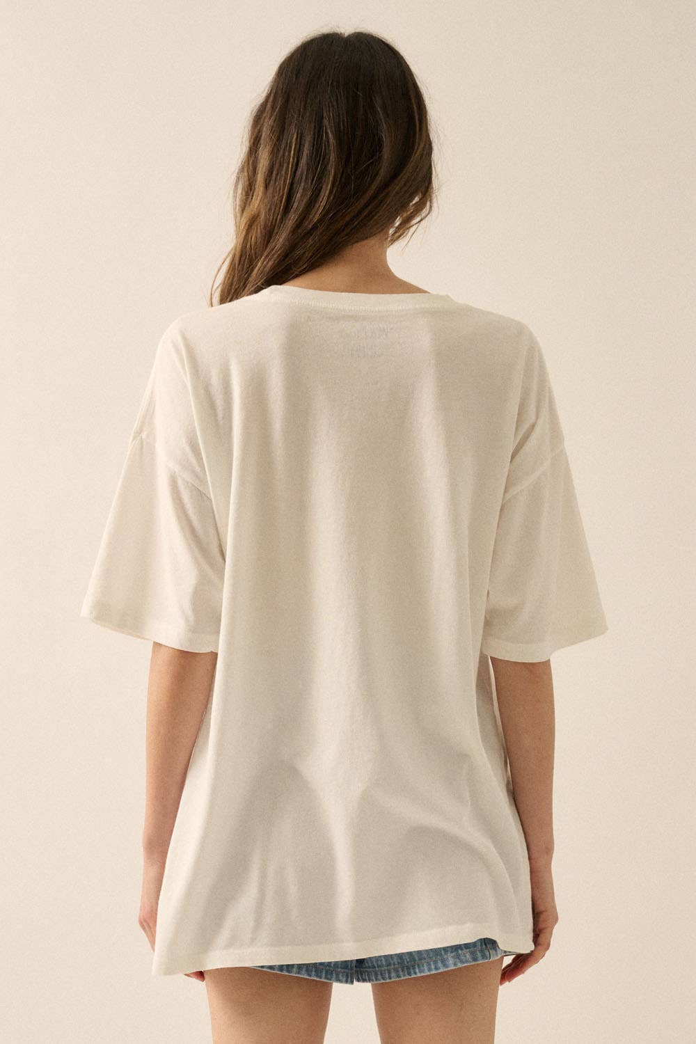 Vintage Birds Garment Washed Oversized Graphic Tee