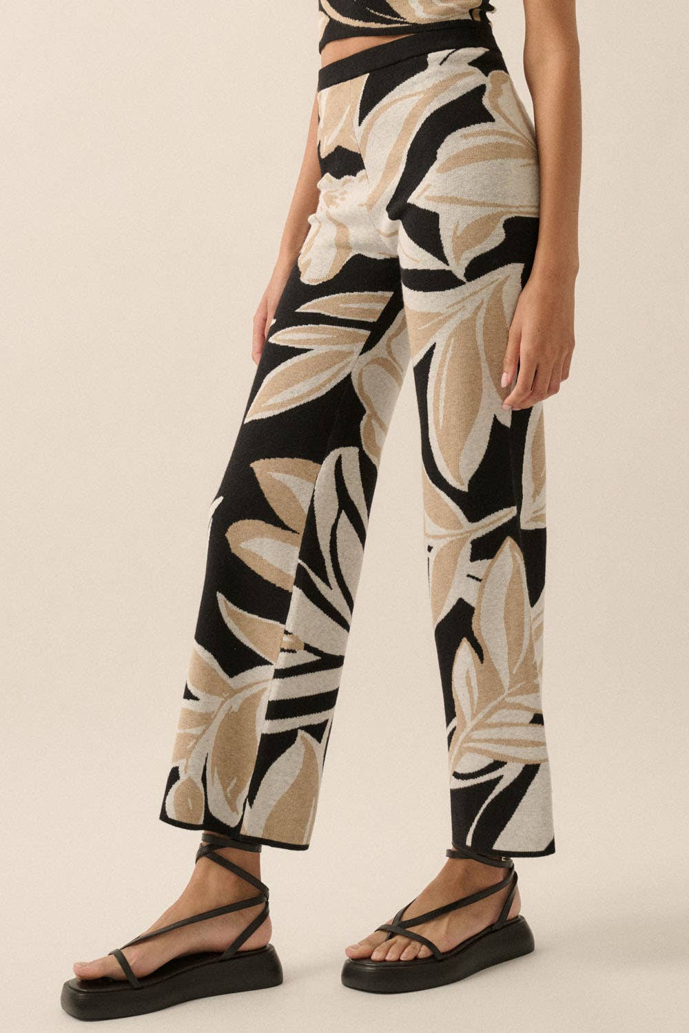 Floral Jacquard Knit Set