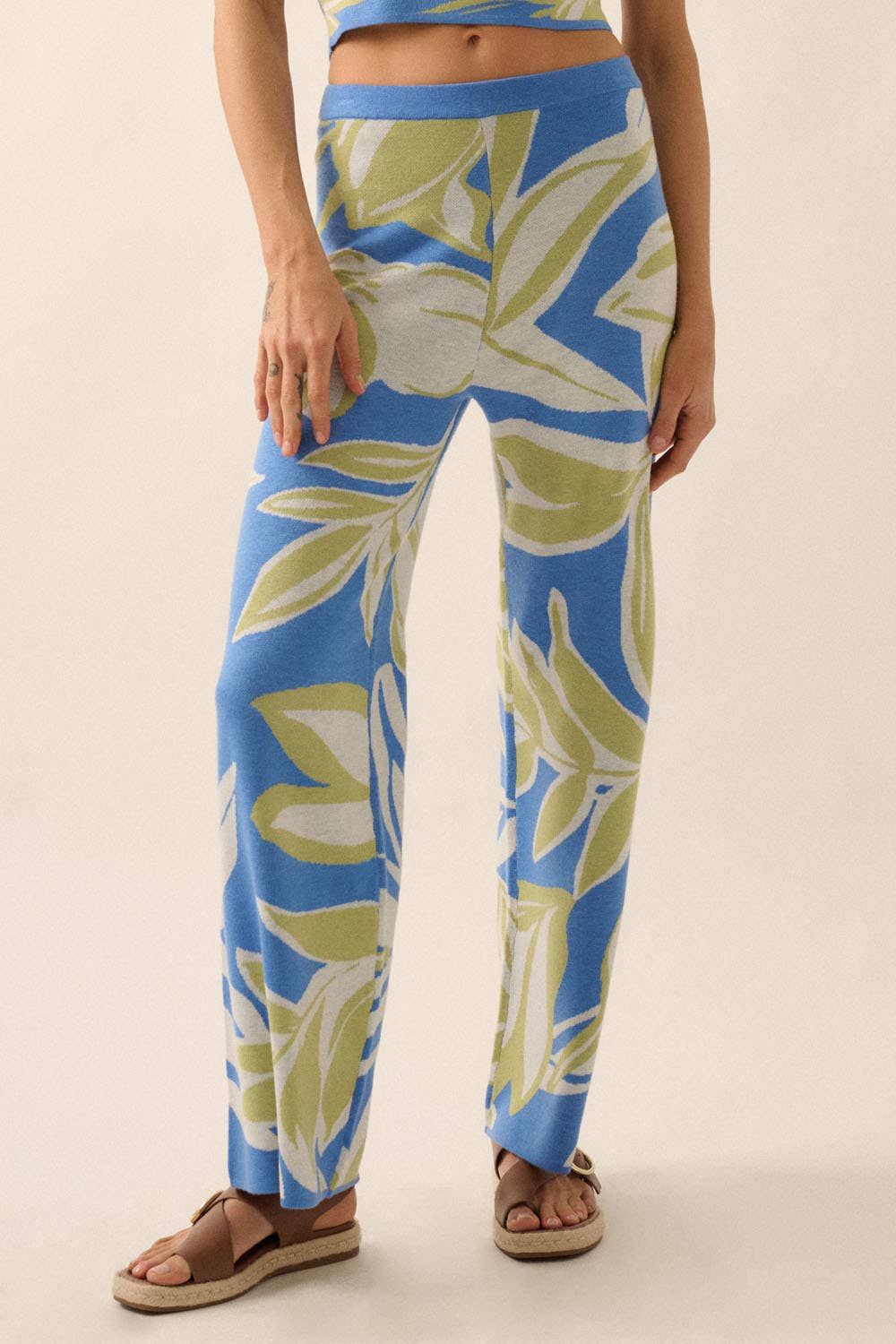 Floral Jacquard Knit Set