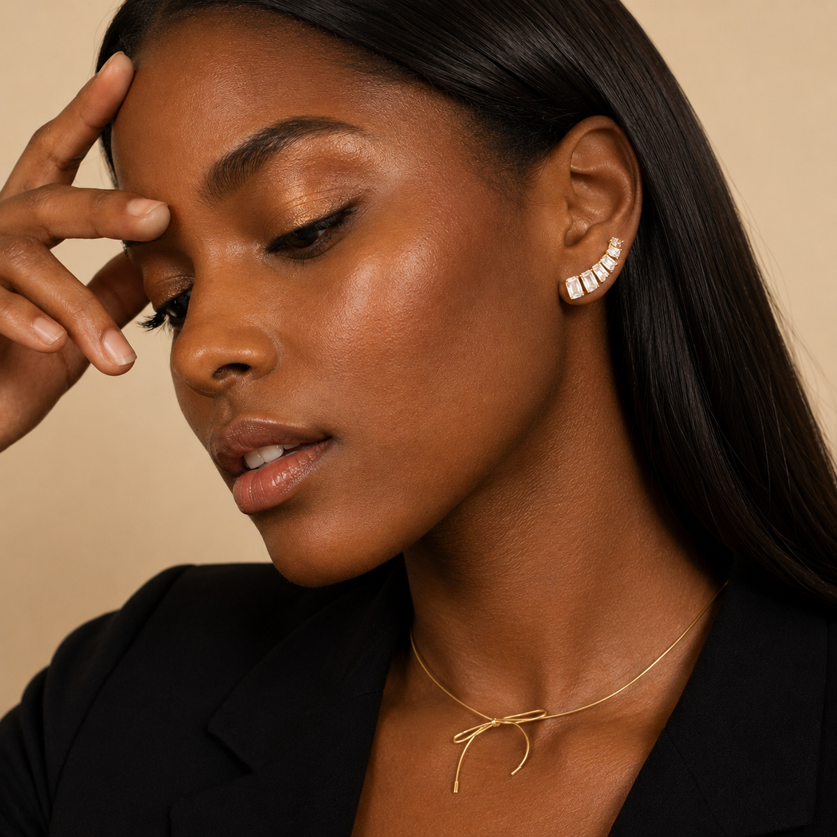 Pre-Order Emerald Ear Climber Earring