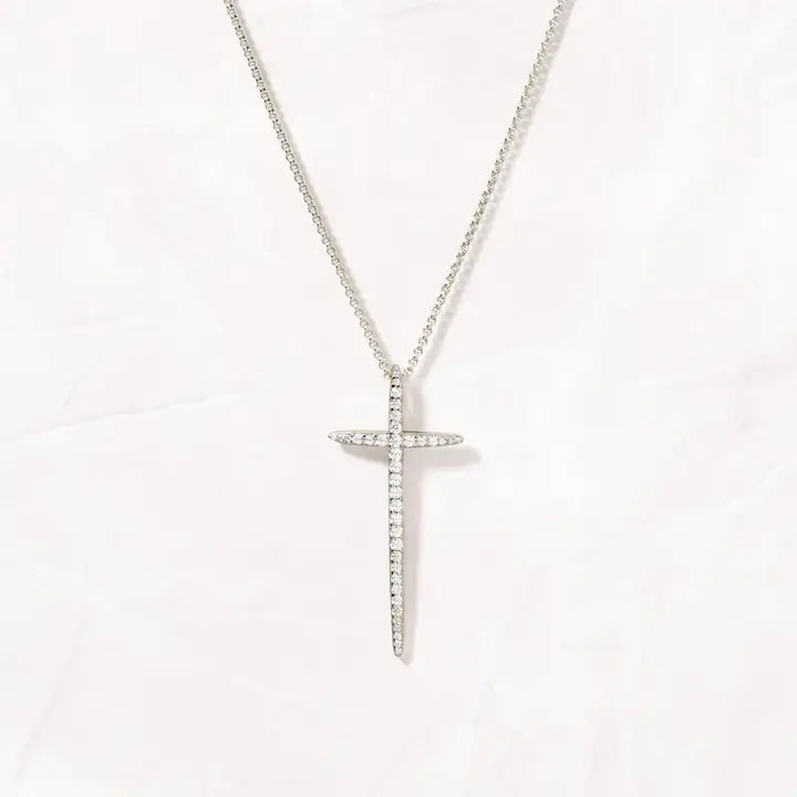 Elongated Cross Necklace
