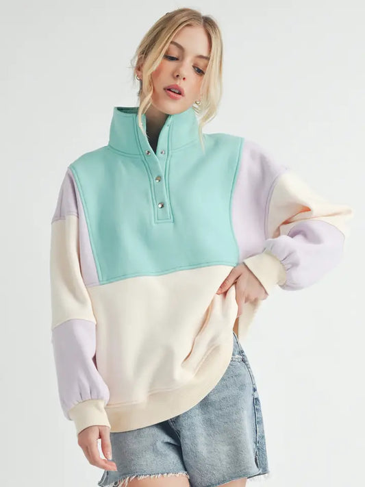 Geo Colorblock Pullover