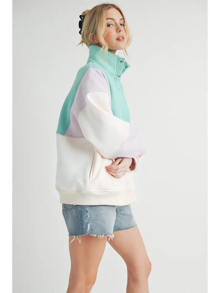 Geo Colorblock Pullover