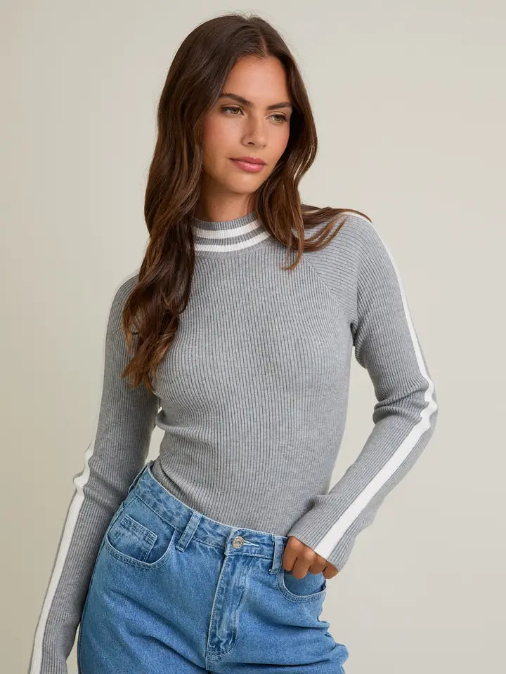 Stripe Ribbed Bodysuit