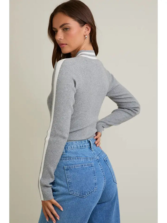 Stripe Ribbed Bodysuit